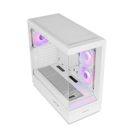 Caja ordenador gaming nox hummer signal atx argb cristal templado blanco