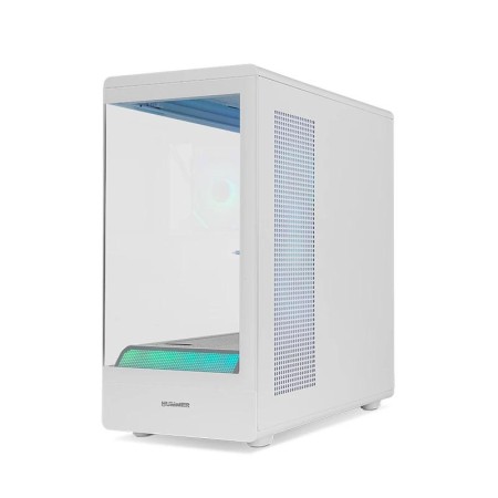 Caja ordenador gaming nox hummer signal atx argb cristal templado blanco