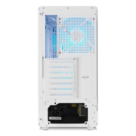 Caja ordenador gaming nox hyperflow hummer aero atx argb cristal templado blanco