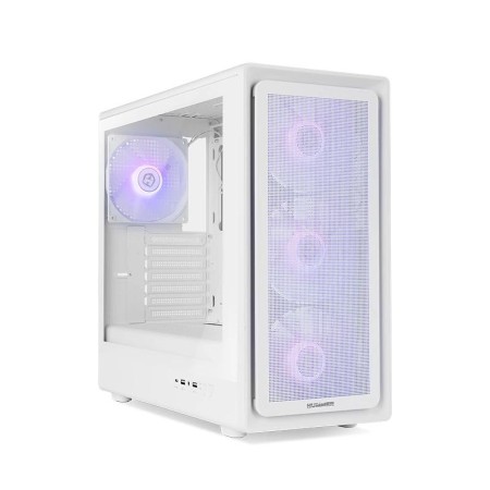 Caja ordenador gaming nox hyperflow hummer aero atx argb cristal templado blanco