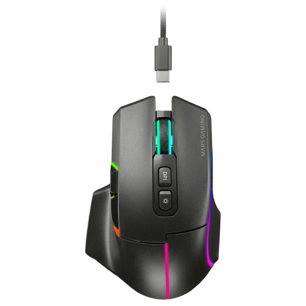 Raton inalambrico mars gaming mmw - vector negro