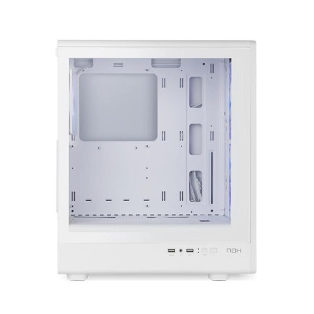 Caja ordenador gaming nox infinity iota atx argb cristal templado blanca