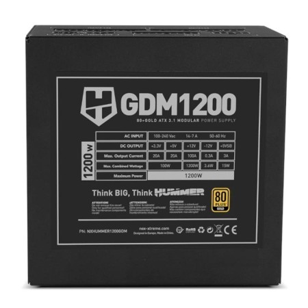 Fuente alimentacion nox hummer gdm1200w gaming atx 1200w