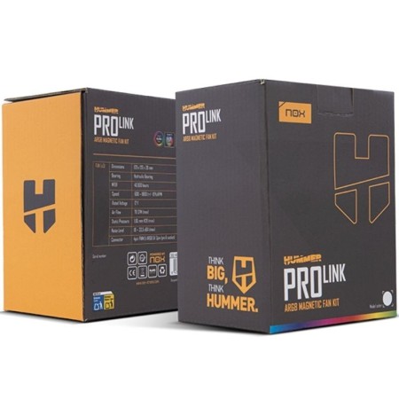 Pack 3 Ventiladores Nox Pro Link/ ARGB/ 12cm/ Blancos