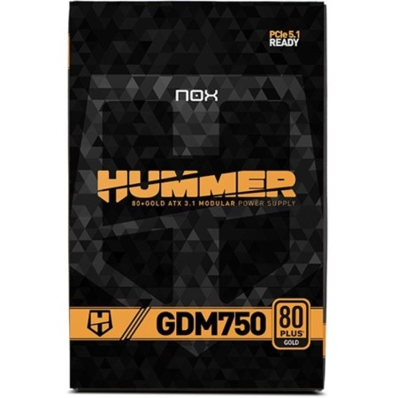 Fuente de Alimentación Nox Hummer GDM/ 750W/ Ventilador 12cm/ ATX 3.1/ PCIe 5.1/ 80 Plus Gold