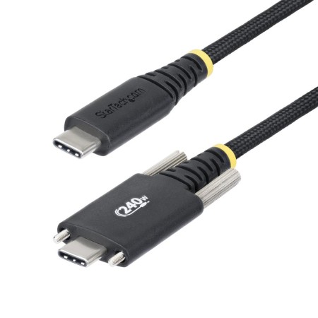 Cable usb tipo c a usb tipo c con fijacion por tornillo startech 2m -  macho - macho -  negro