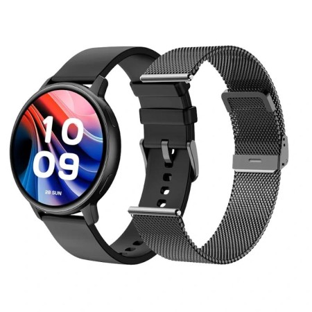 Smartwatch SPC Smartee Duo Classic 9652N/ Notificaciones/ Frecuencia Cardíaca/ Negro/ Incluye Correa Extra