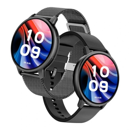 Smartwatch SPC Smartee Duo Classic 9652N/ Notificaciones/ Frecuencia Cardíaca/ Negro/ Incluye Correa Extra