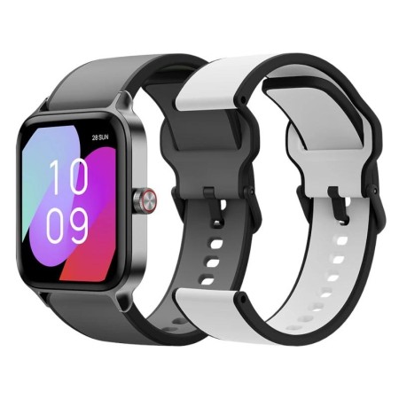 Smartwatch SPC Smartee Duo Pro 9653N/ Notificaciones/ Frecuencia Cardíaca/ GPS/ Negro/ Incluye Correa Extra