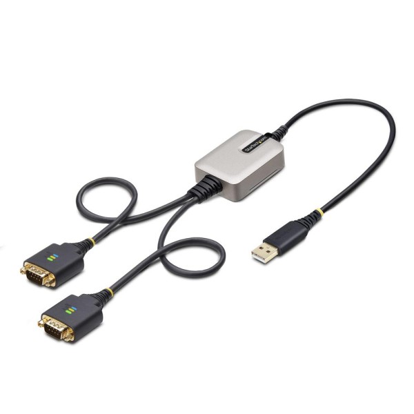 Cable usb tipo a a 2x rs232 db9 startech 0.60m -  macho - macho