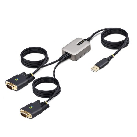 Cable usb tipo a a 2x rs232 db9 startech 4m -  macho - macho