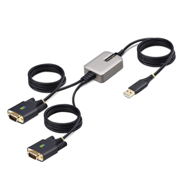 Cable usb tipo a a 2x rs232 db9 startech 4m -  macho - macho