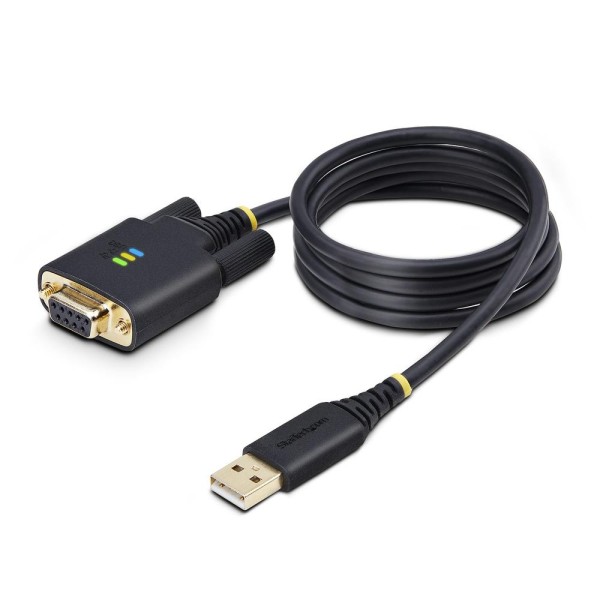 Cable usb tipo a a rs232 db9 startech 1m -  macho - hembra -  negro