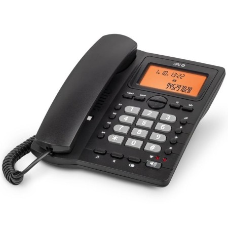 Telefono fijo spc office id 2 lcd negro mute - 24 melodias - tecla r - 4 memorias directas