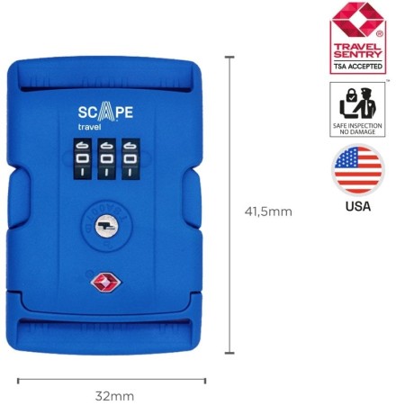 Correa para Maleta con Combinación Scape Travel E0120/ Azul