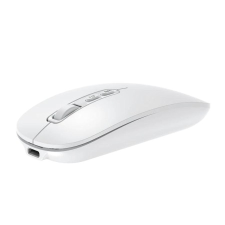 Coolbox Ratón W02-IA Inalámbrico RF+BT Blanco