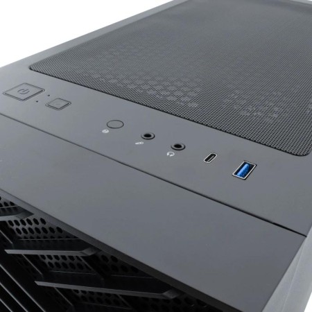 Caja ordenador gaming coolbox ga300 grid line atx argb cristal templado negro