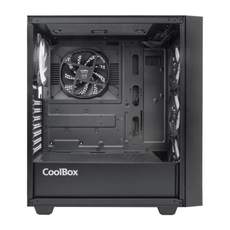 Caja ordenador gaming coolbox ga300 grid line atx argb cristal templado negro