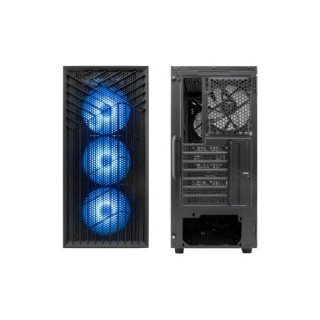 Caja ordenador gaming coolbox ga300 grid line atx argb cristal templado negro