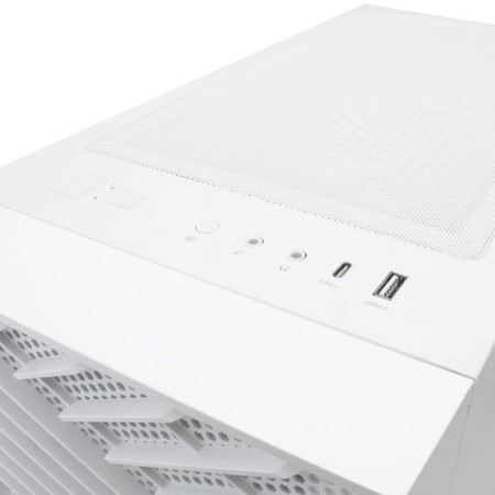 Caja ordenador gaming coolbox ga300 grid line atx argb cristal templado blanco
