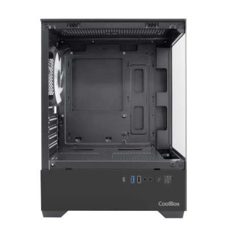 Caja ordenador gaming coolbox gm200 vision lite matx argb cristal templado negra