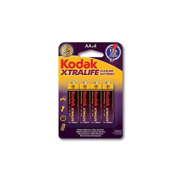 Blister kodak xtralife 4 pilas alcalina aa lr6