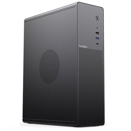 Caja ordenador coolbox matx slim t100 usb - c 3.2 gen1 full metal s - fte + 1 vent. 90mm