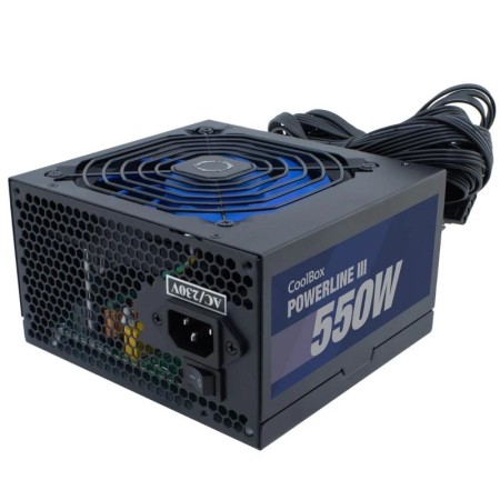 Fuente de alimentacion coolbox atx 550w powerline iii 85%