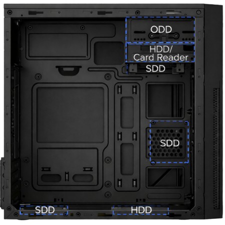 Caja ordenador coolbox m680 matx negra 500w