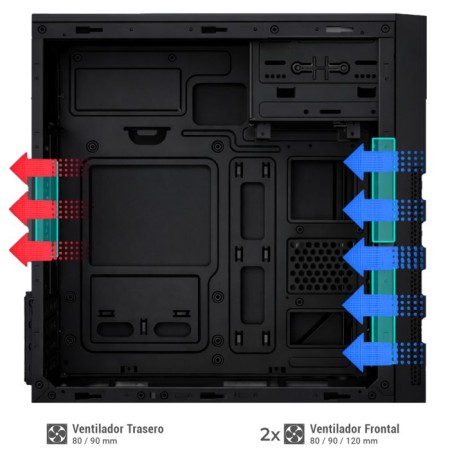 Caja ordenador coolbox m680 matx negra 500w