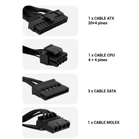 Fuente de alimentacion coolbox tfx black 550w 0gr - t