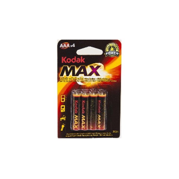 Blister pilas kodak alcalina max aaa lr3 1.5v blister 4 pilas
