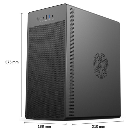 Caja ordenador coolbox m100 matx frontal rejilla negro usb 3.2