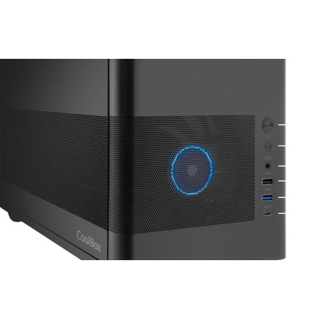 Caja ordenador coolbox mp2 frontal rejilla matx negro usb 3.2