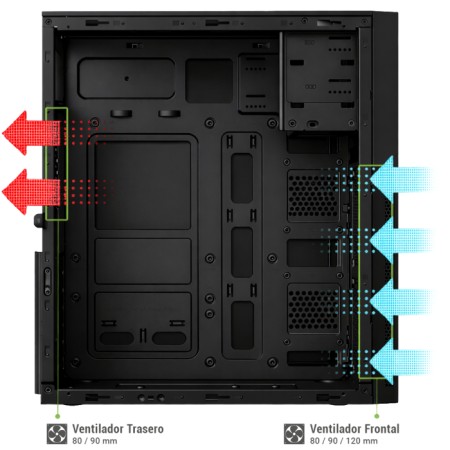 Caja ordenador coolbox atx a780 usb - c 3.2 gen1 fte.500w 80+ bronze