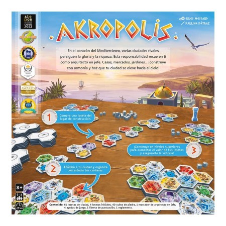 Juego de mesa akropolis