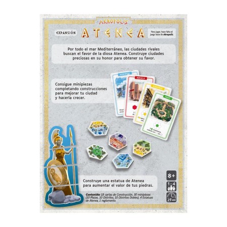 Juego de mesa akropolis expansión atenea