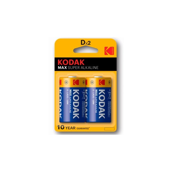 Blister pilas kodak alcalina max  d lr20 1.5v -  blister 2 pilas