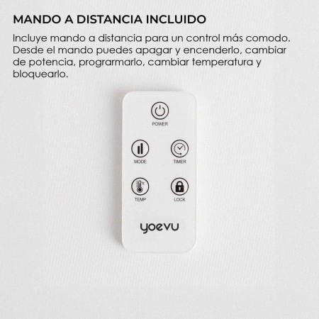 Yoevu - radiador toallero eléctrico con calefactor 500 - 1500w blanco