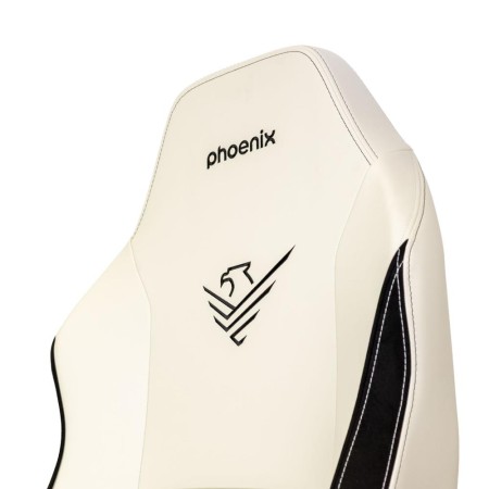 Silla gaming phoenix monarch remaster cuero napa negra y blanca talla r