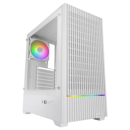 Caja ordenador mars gaming mc - quantum atx argb cristal templado blanco