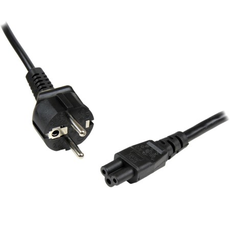 Cable schuko a c5 startech 1m -  macho - hembra -  negro
