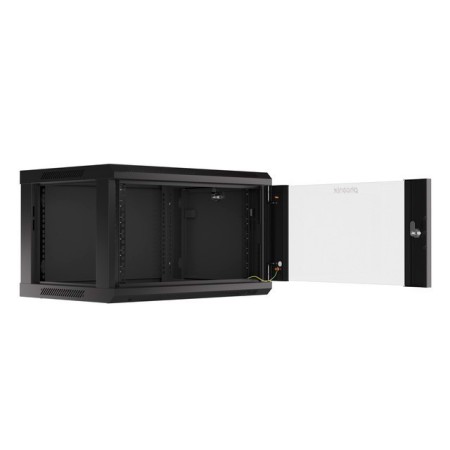 Armario rack phoenix 6u 600x450x368 auto - ensamblado 19″ hasta 60 kg negro