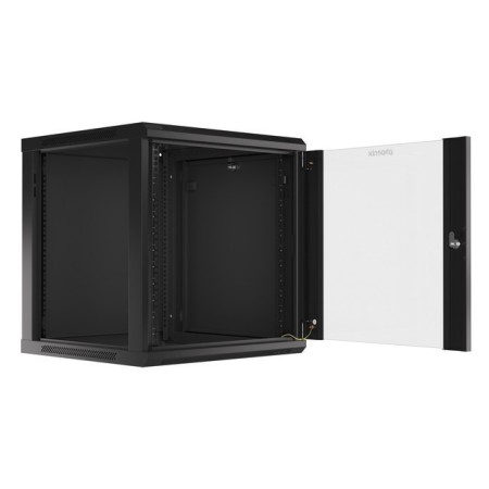 Armario rack phoenix 12u 600x600x640 auto - ensamblado 19″ hasta 60 kg negro