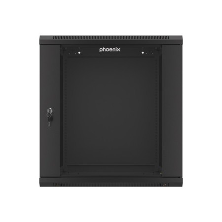 Armario rack phoenix 12u 600x600x640 auto - ensamblado 19″ hasta 60 kg negro