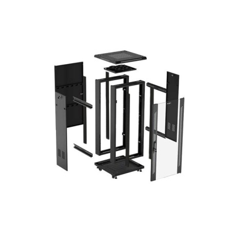 Armario rack phoenix 15u 600x600 de pie servidor 19″ hasta 1000 kg negro