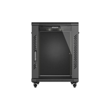 Armario rack phoenix 15u 600x800 servidor 19″ alta densidad negro
