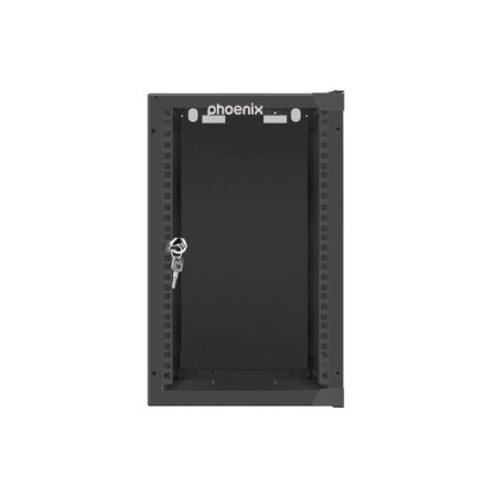 Armario rack phoenix 9u 280x310x470 mural 10″ hasta 20 kg negro