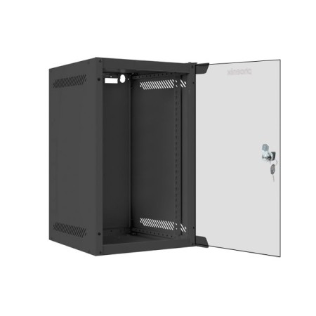 Armario rack phoenix 9u 280x310x470 mural 10″ hasta 20 kg negro