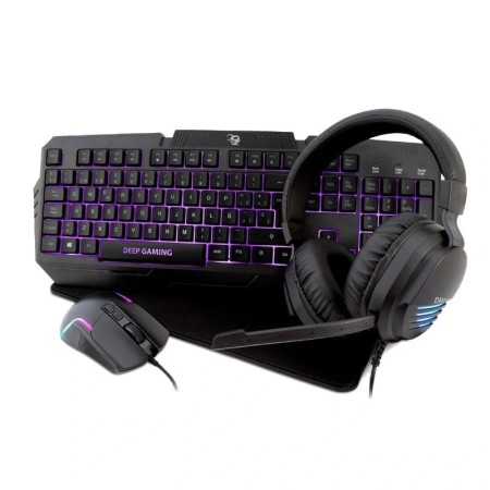 Kit teclado + raton + auriculares + alfombrilla gaming coolbox x - wing 2